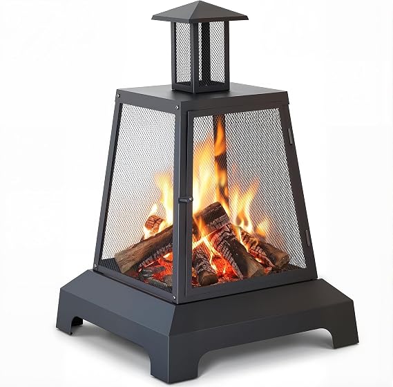 BALI OUTDOORS 28 inch Fire Pit Outdoor, Outdoor Wood Burning Fire Pit Large, Firepits for Outside Patio, Garden, Backyard