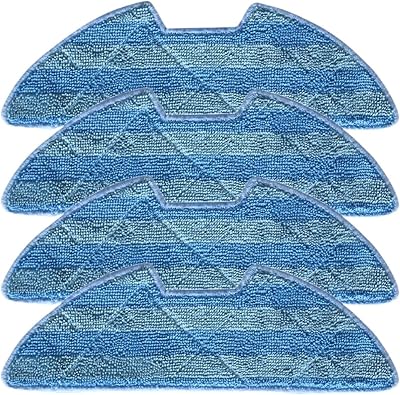 Vacuum Cleaner Mop Pads Replacement ,Compatible for ICLEBO, Replacement Spare Parts Dry and Wet Usage Mop Cloths Pad4 Pack