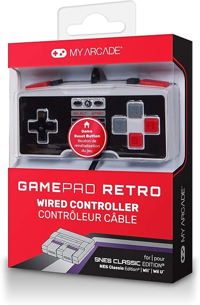 My Arcade GamePad Retro - Classic Wired NES Controller With 10 Foot Cable for the NES Classic Edition System