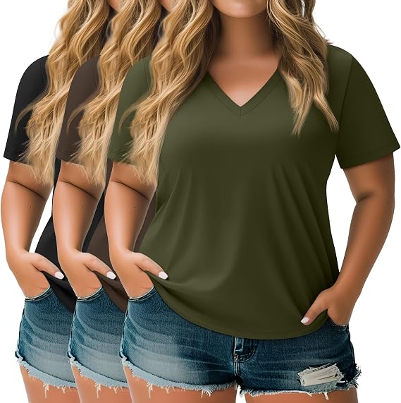 Neer 3 Pack Plus Size Women's T-Shirts