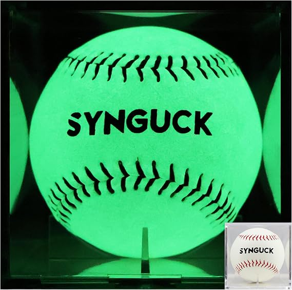 SYNGUCK Glow in The Dark Baseball,Light Up Baseballs Official Size