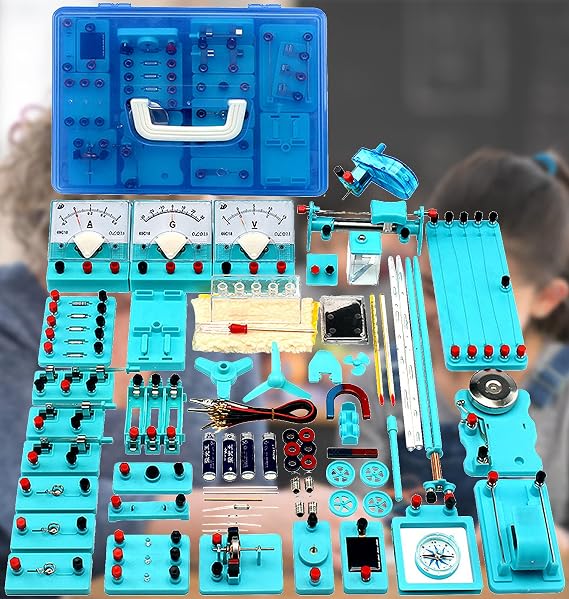 Electric Circuit Kit, Physics Science Lab Electricity and Magnetism Kit for Students and Beginner, Electronics Exploration Kit - Develop Intelligence, Best Choice