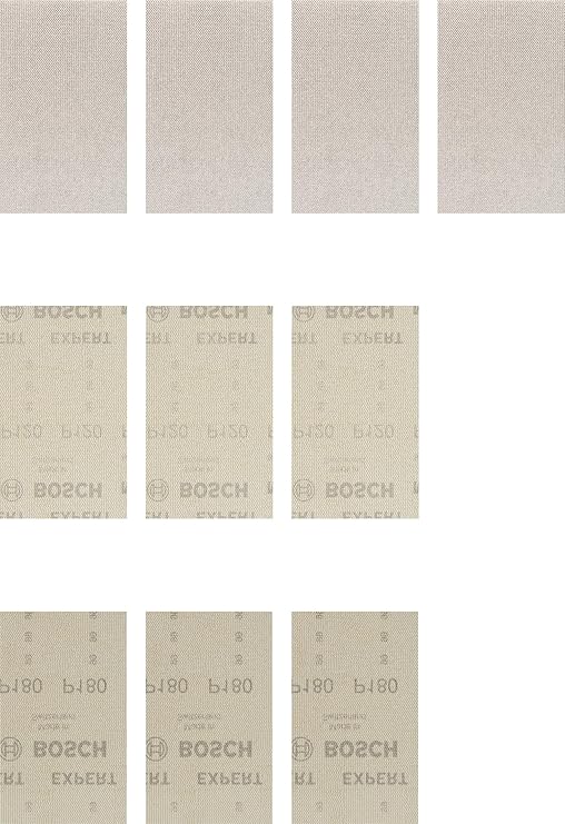 Bosch Professional 10 piece Expert M480 Mesh Sanding Set (Painted wood, Hard wood, 80x133 mm, Accessory Vibrating Sanding Machine)
