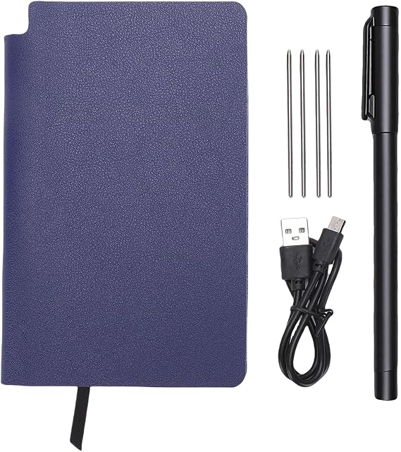 Smart Digital Notebook with Pen, A6 Real Time Sync Bluetooth AI Drawing Translation Smart Writing Set for Smartphones Tablets