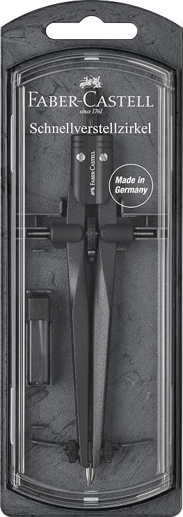 Faber-Castell Stream Quick-Set Compass - Black Stone, 174530