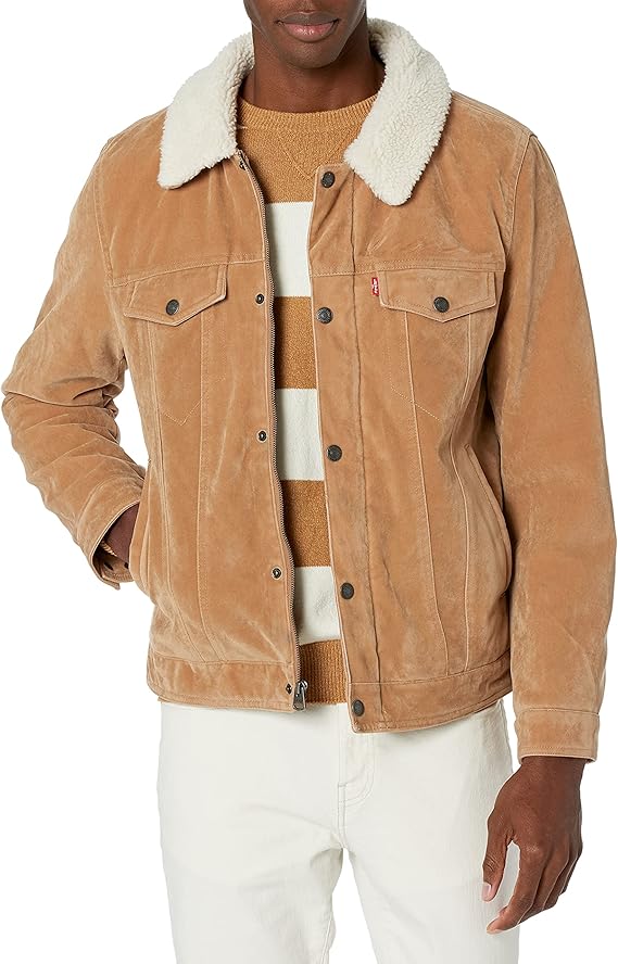 Levi's Men's Faux Leather Classic Trucker Jacket Faux Leather Jacket (pack of 1)