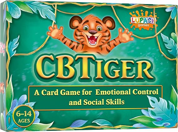 CBTiger Therapy Card Game for Kids - Learn 14 Emotions, Anger Control, ADHD