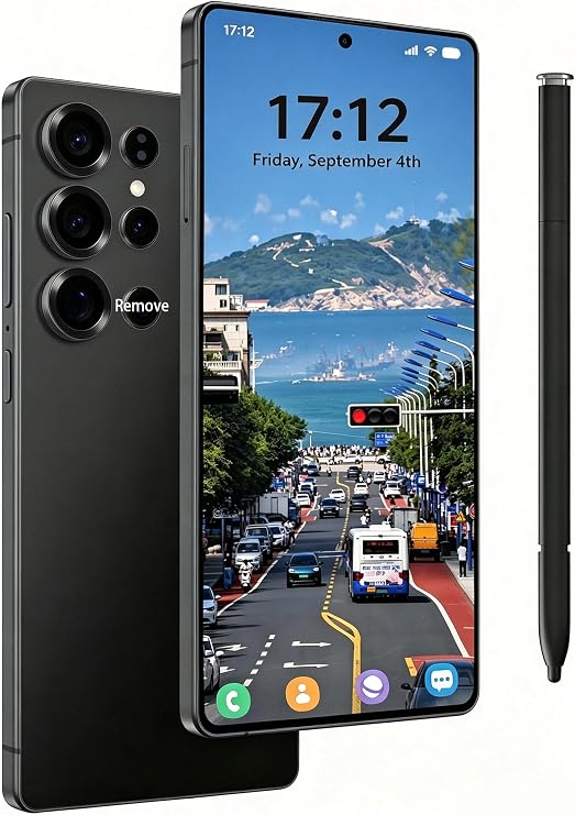 25 Ultra Unlocked Phones Android 14 Smartphone 8GB+256GB (Black)