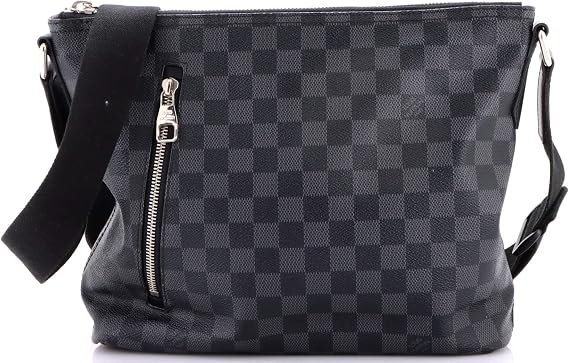 Pre-Loved Mick Messenger Bag Damier Graphite PM, Black