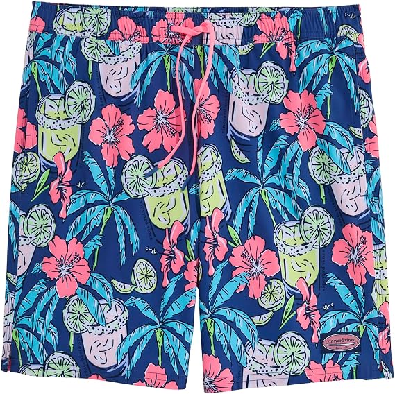 vineyard vines 7 Inch Printed Chappy Swim Trunks, Moonshine, M