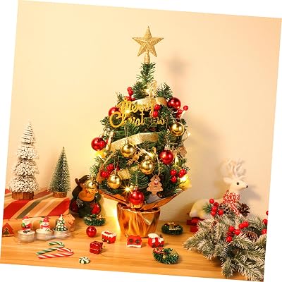 Mini Christmas Tree Led Lights Artificial Tree Ornaments for Festive Tabletop Decoration for Holiday Home Decor and Giving