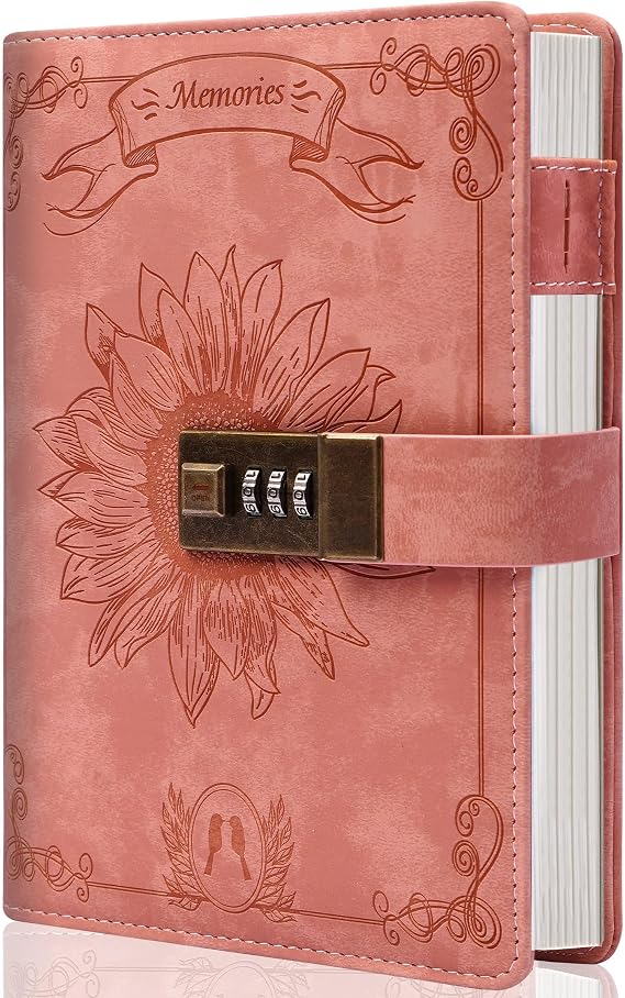 Yoment Diary with Lock for Women Girls,Leather Journal with Lock Gift Ideas