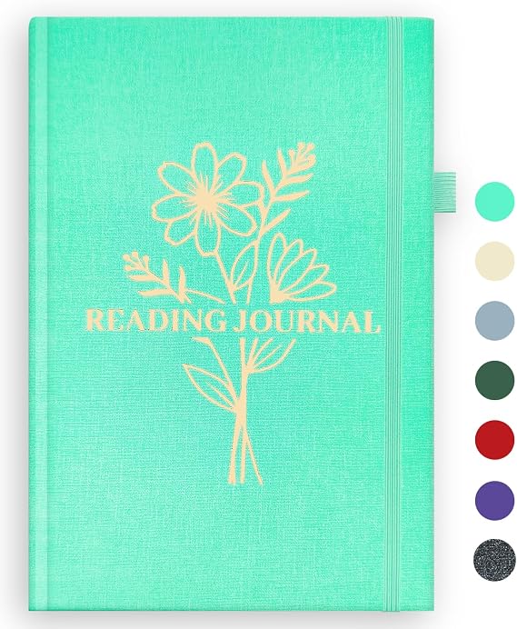 Reading Journal, Book Journal Reading Log - Track and Review Your Reading, Gift Book Accessories for Book Lovers & Readers, 71 Books, A5 Size, Mint Green