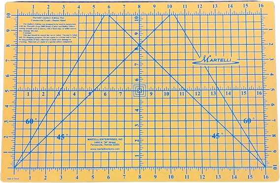 Martelli 12x18 Press or Cut Station - Double Sided Professional Self-Healing Rotary Cutting Mat and 100% Wool Pressing Mat for Quilting, Sewing and Precision Fabric Ironing