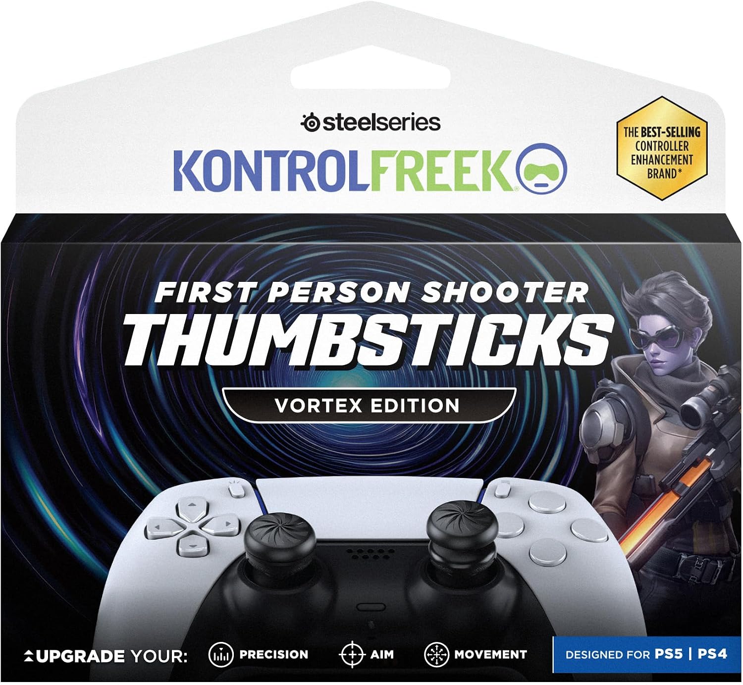 KontrolFreek FPS Freek PS45 Controller Vortex PS5 Enhanced Aim Accuracy 6300-PS5-EC Black