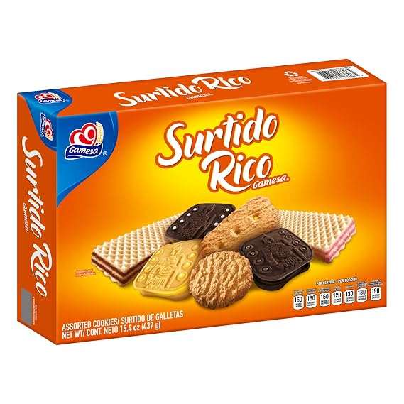 Gamesa Surtido Rico Assorted Cookies, 15.4 Ounce Box