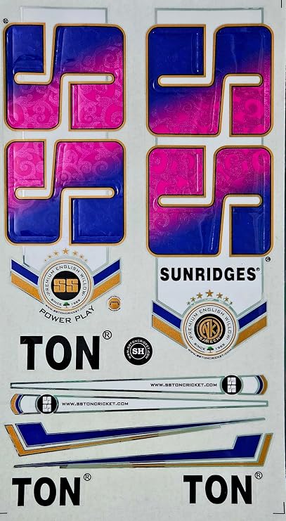 AYN Cricket Bat Sticker 4D Digital Embossed English Willow Fiber Tape Sports Accessories Protection, PowerP Pink