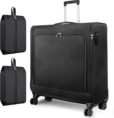 Bukere Rolling Garment Bags with Wheels for Travel, Wheeled Garment Luggage Bag with TSA Locks for Men and Women, 4 Spinner Wheels, Separate Suit Compartment