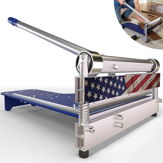 13" Manual Flooring Cutter for Vinyl Plank (LVP/LVT), SPC & Laminate, 0-45 Angle Cuts, Tungsten Steel Blade, Heavy-Duty Aluminum Frame, Dust-Free Quiet Tool for Installers & Home Renovation
