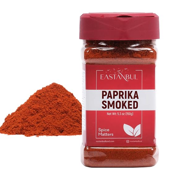 Eastanbul Smoked Paprika Powder, Smoky Paprica, Rich Smoky Flavor, 5.29oz