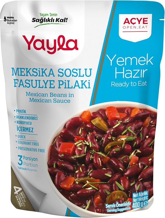 yayla Meksika Soslu Pilaki, 400 gr Tekli Paket