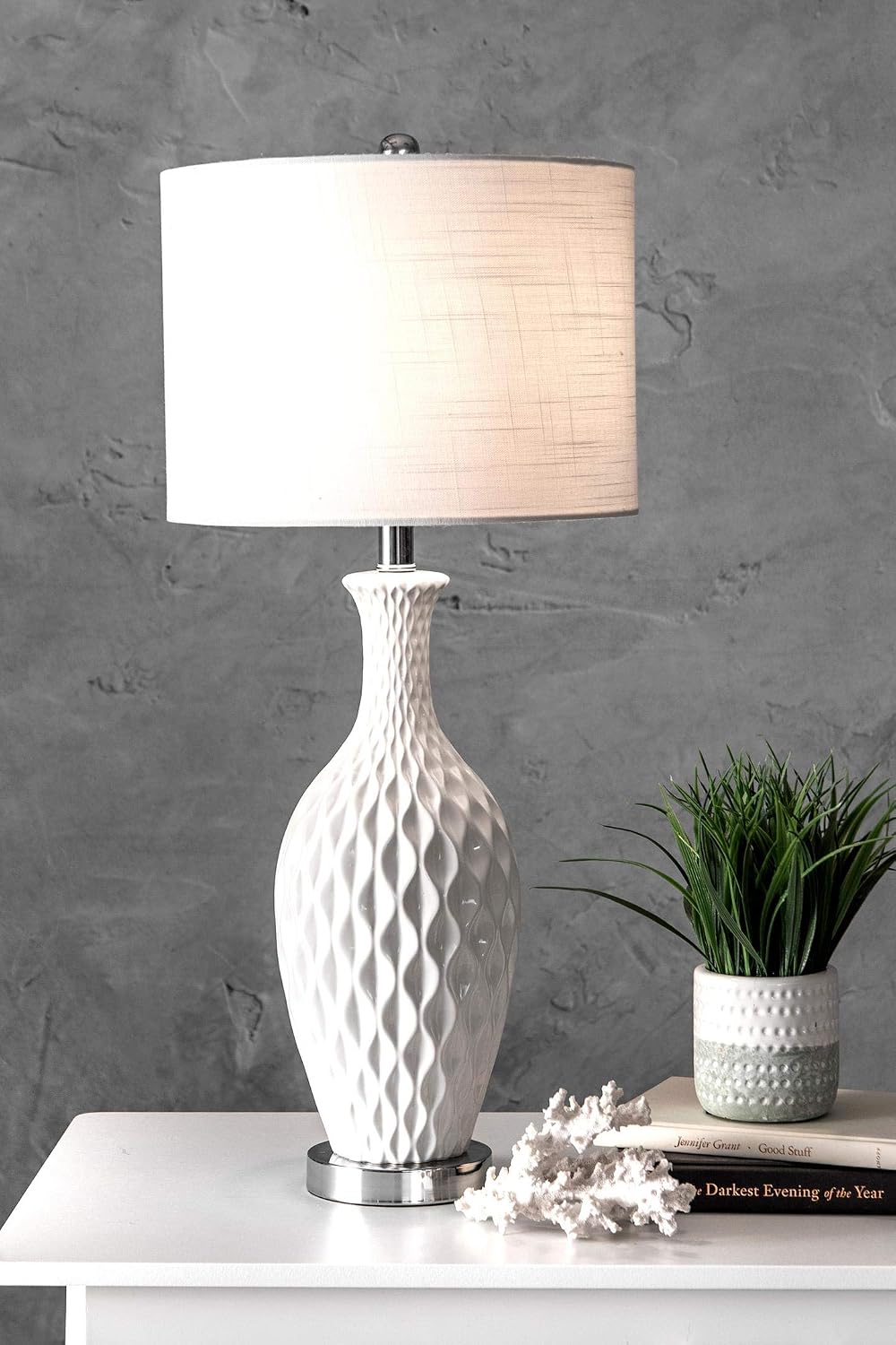 nuLOOM MCT17AA Irvine 28 Ceramic Table Lamp, Height, Ivory