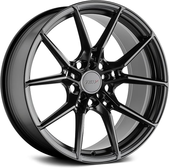 TSW Wheels Neptune SEMI Gloss Black Wheel with Aluminum (18 x 8. inches /5 x 100 mm, 35 mm Offset)