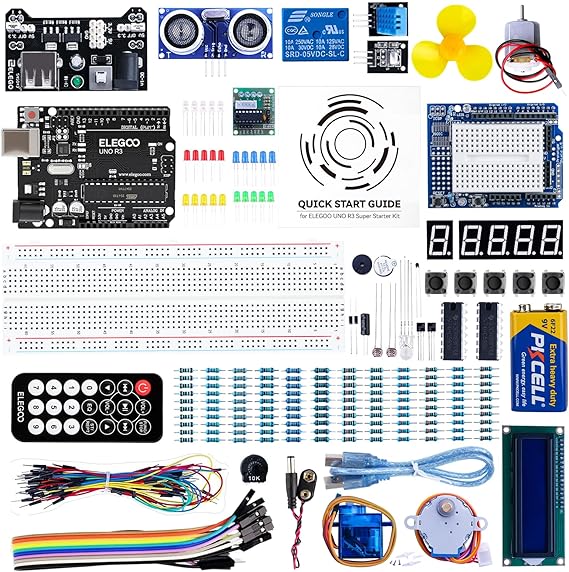 ELEGOO UNO Project Super Starter Kit with Tutorial and UNO R3 Board Compatible with Arduino IDE