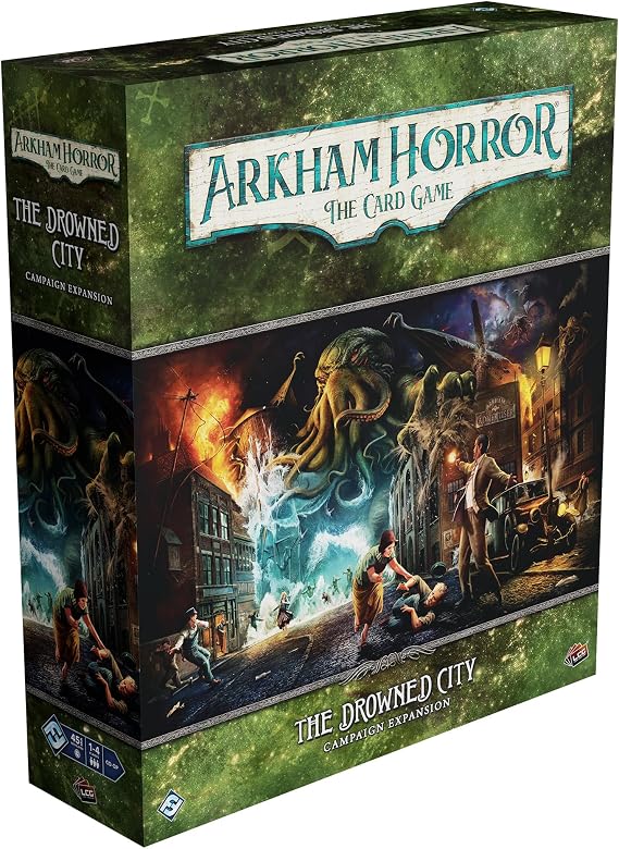 Asmodee Arkham Horror The Card Game The Drowned City Campaign Expansion - Explore R'lyeh & Face Cthulhu, Cooperative LCG, Ages 14+, 1-4 Players, 1-2 Hours Playtime