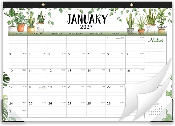 2027 Calendar - 2027 Desk Calendar, Jan. 2027 - Dec. 2027