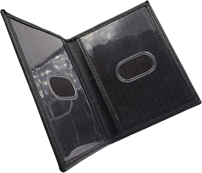 AG Wallets 2 ID Leather Bifold License Holder Black