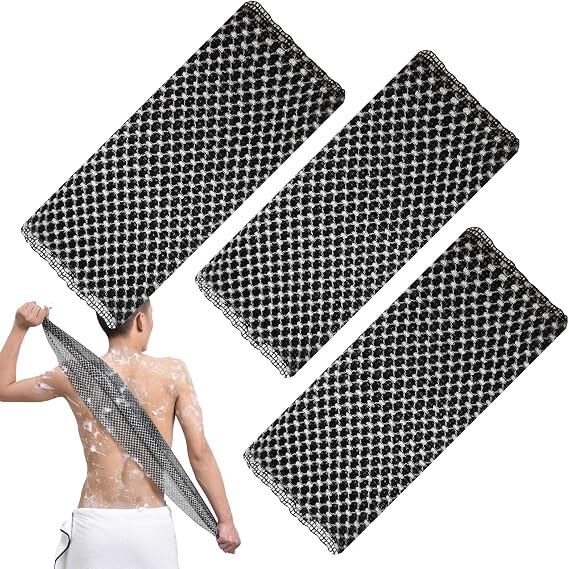 3 pcs japanese exfoliating shower towel | exfoliating towel, Extra-Long Towel | Suitable for Sensitive and Rough Skin