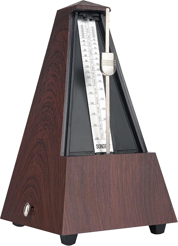 Sondery Mechanical Metronome with Bell for Piano Guitar Drum Classic Brown
