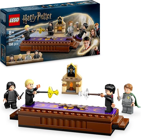 LEGO Harry Potter Hogwarts Castle: Dueling Club Playset with 4 Collectible Minifigures incl. Draco Malfoy & Severus Snape, Role Play Toy with Toppling Function for 8+ Year Old Boys & Girls 76441