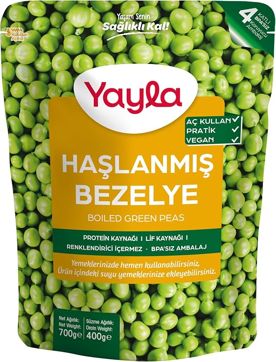 yayla Boiled Peas, 700 g Single Package