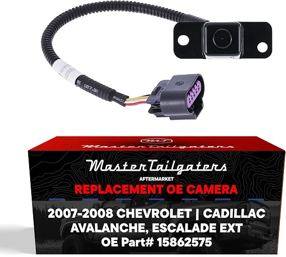 Master Tailgaters Replacement for Chevrolet Avalanche/Cadillac Escalade EXT (2007-2008) Backup Camera OE Part # 15862575