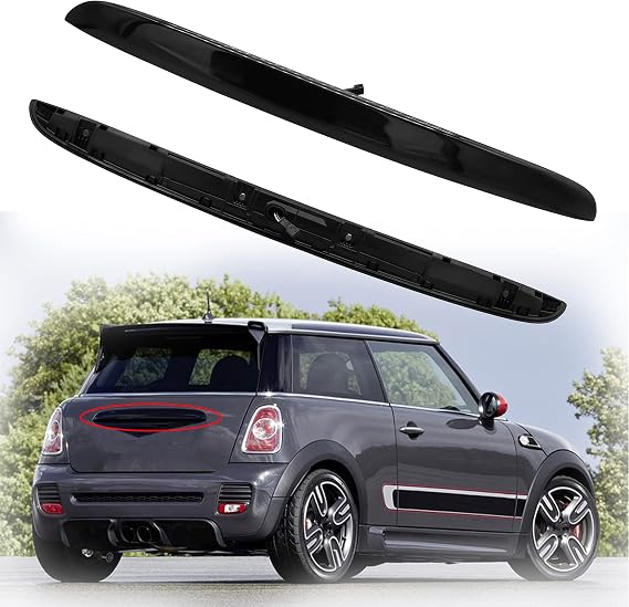 Black Rear Hatch Trunk Handle with Lamp 51132753602 For R56 R57 R58 R59 R60 R61 Series 2007-2015 Mini Cooper Roadster Convertible Coupe S JCW Tailgate Liftgate Pull Handle Backhatch Release Handle....