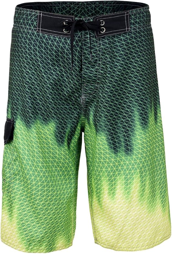 unitop Men's Swim Trunks Beachwear Quick Dry Hawaiian Printed