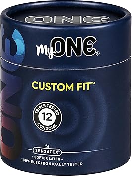 MyONE Custom Fit Classic Sized Condoms | Tailored Width & Length | Max Pleasure | Triple Tested Softer Latex | Lubricated | Nontoxic, Vegan, Non-GMO | 53D Width 53 mm 53, Length 132 mm D