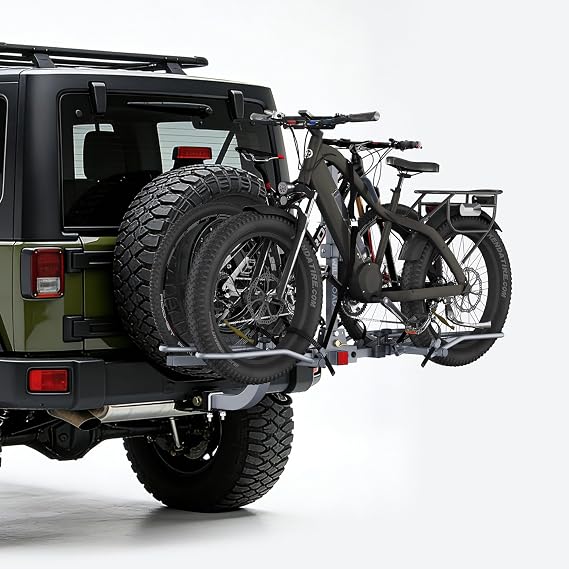 WILDROAD 2-Bike Hitch Rack, 180 lbs, Tilting & Foldable, Fits 2" | Fits Standard, Fat Tire & E-Bike (Up to 5" Tires) for Car/Truck/SUV