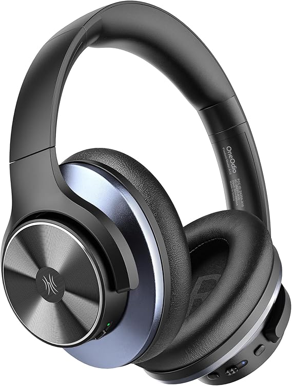 OneOdio Focus A10 Wireless Active Noise Cancelling Headphones, Multipoint | Hybrid ANC, 62H playtime, multipoint Bluetooth, USB-C charging and 3.5mm wired mode for travel, work and daily listening