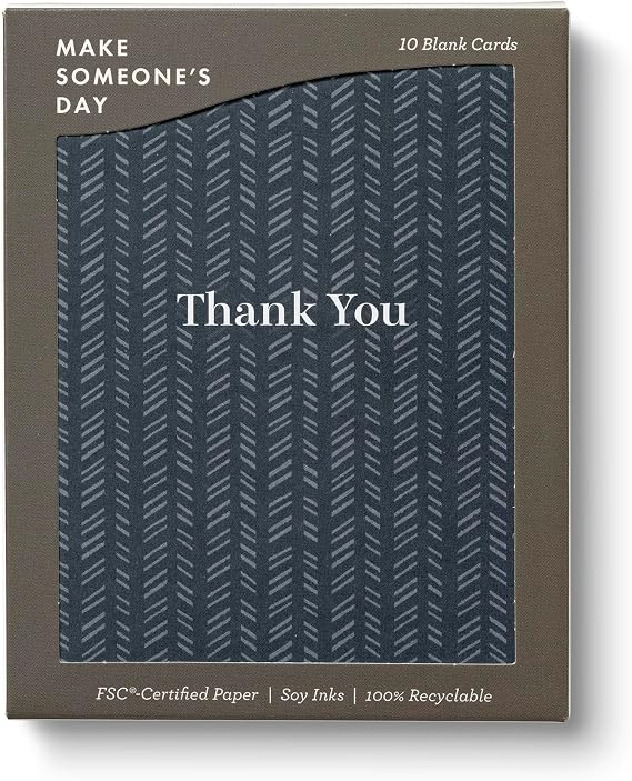 Compendium Boxed Blank Note Cards 10 Thank You Note Cards Quilted Navy Design