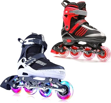 PAPAISON White Black and Red Size Medium Inline Skates