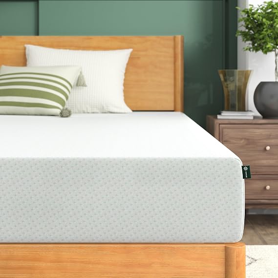 Zinus 3ft Single Mattress Memory Foam Infused with Green Tea - (90 x 190 cm) - 8'' Height - Medium Firm Orthopaedic Support - Lasting Freshness - OEKO-TEX Certified - Designed to UK Standards