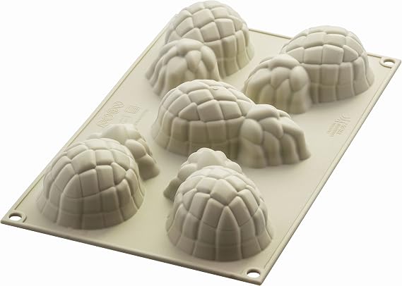 Silikomart Mini Ananas (Pineapples) Silicone Mold, Flexible Tray with 3D Technology Creates 5 Textured Pineapple-Shaped Desserts, Oven, Microwave, Freezer and Dishwasher Safe, Made in Italy