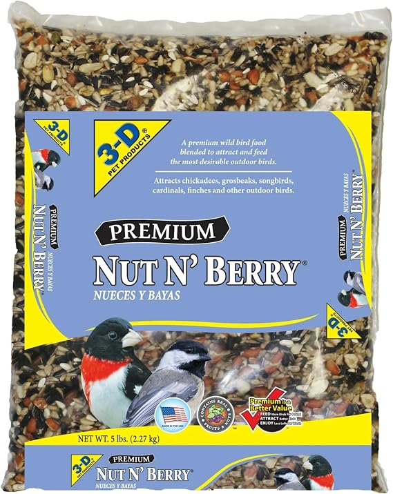 3-D Premium Nut N' Berry Wild Bird Food for Cardinals