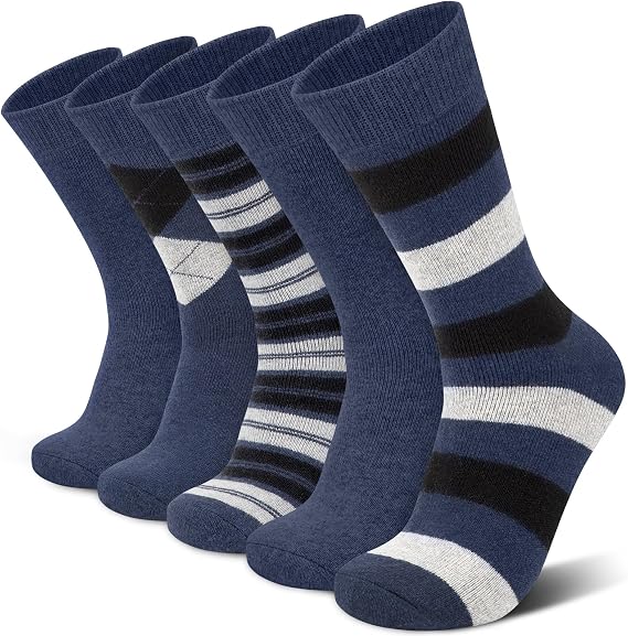Merino Wool Socks for Men, Winter Warm Hiking Crew Socks