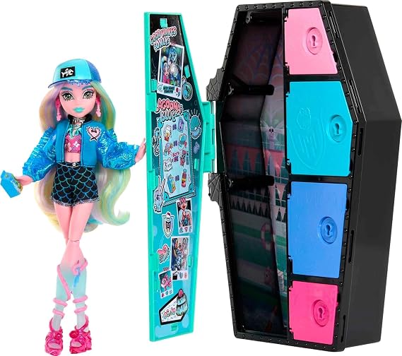 Monster High Skulltimate Secrets Doll & Clothes Accessories Set, Lagoona Blue with Dress-Up Locker & 19+ Surprises