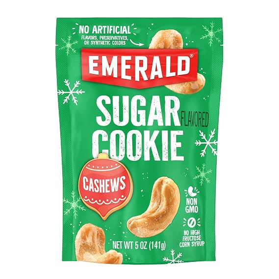 Emerald Sugar Cookie Flavored Cashews, 5oz Resealable Bag