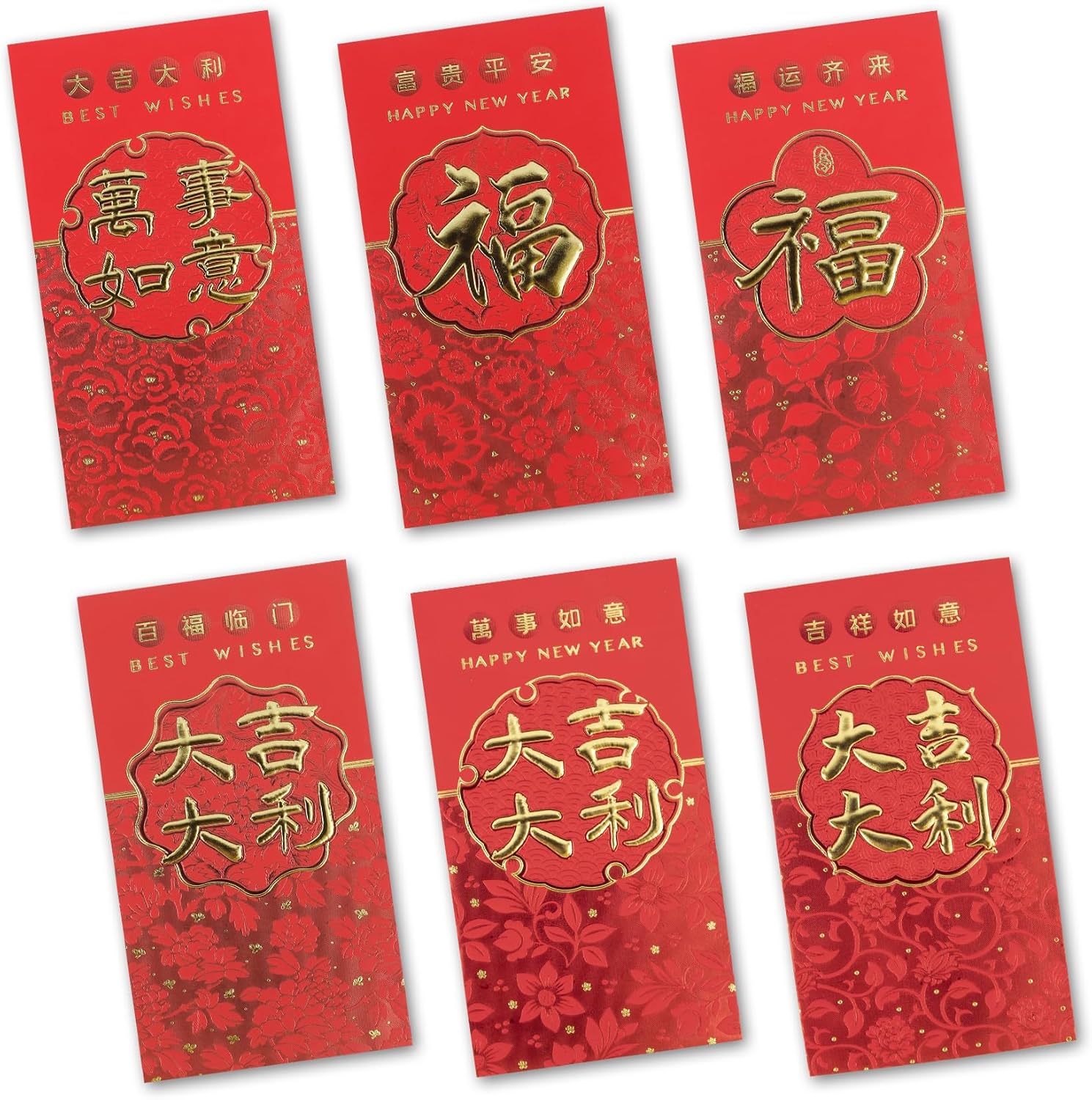 Chinese New Year Snake 2025, 36 Pcs Lunar New Year Envelopes, Year of the Snake Red Envelope, Lucky Money Envelopes for Cash, Red Pocket Hong Bao for Spring Festival